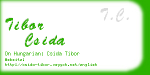 tibor csida business card